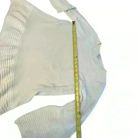 Neiman Marcus Cashmere Sweater Sz XL Gorgeous Bell 3/4 Sleeve Cream Color $998 - Picture 4 of 8